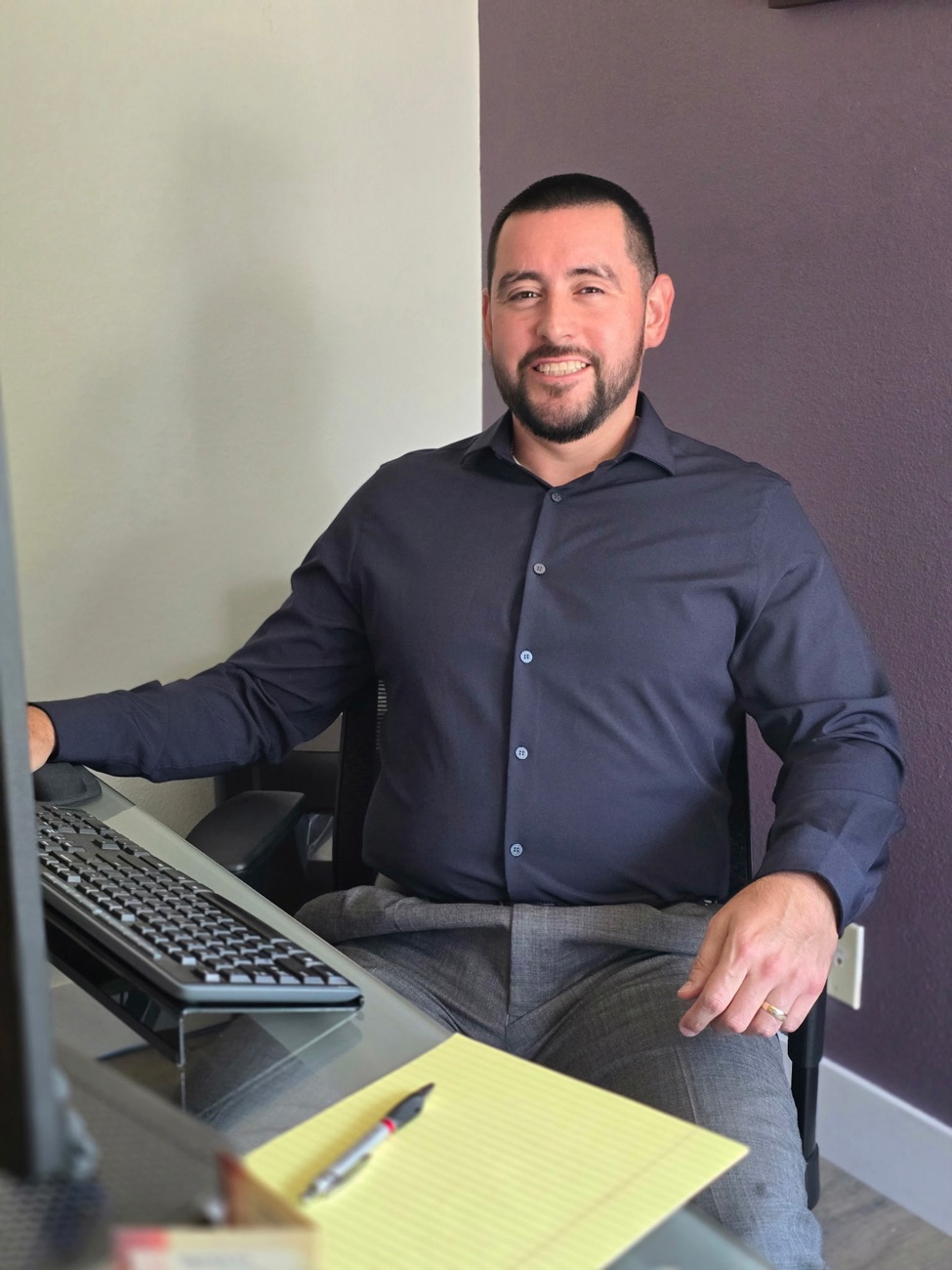Marco A. Flores in his San Antonio office